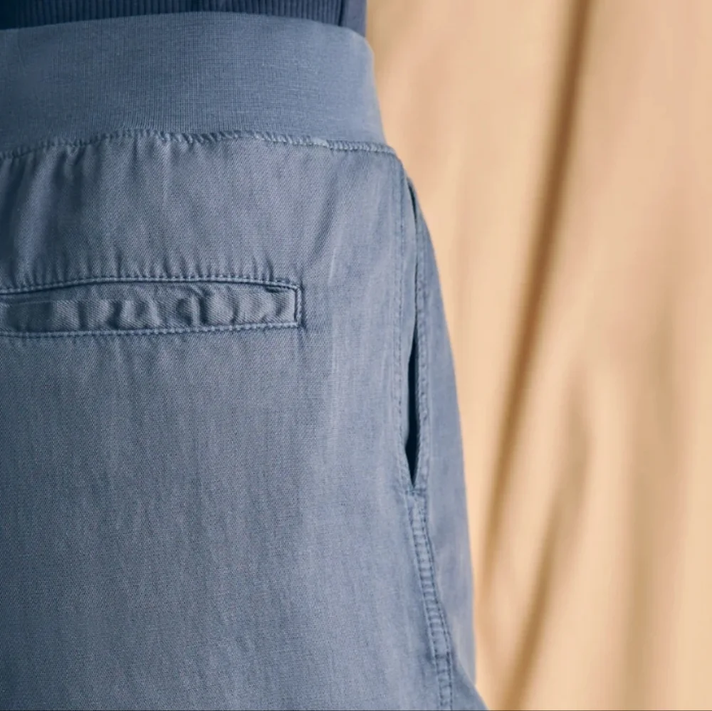 FAHERTY Arlie Day Shorts Faded Navy Linen Blend Large - Picture 3 of 12